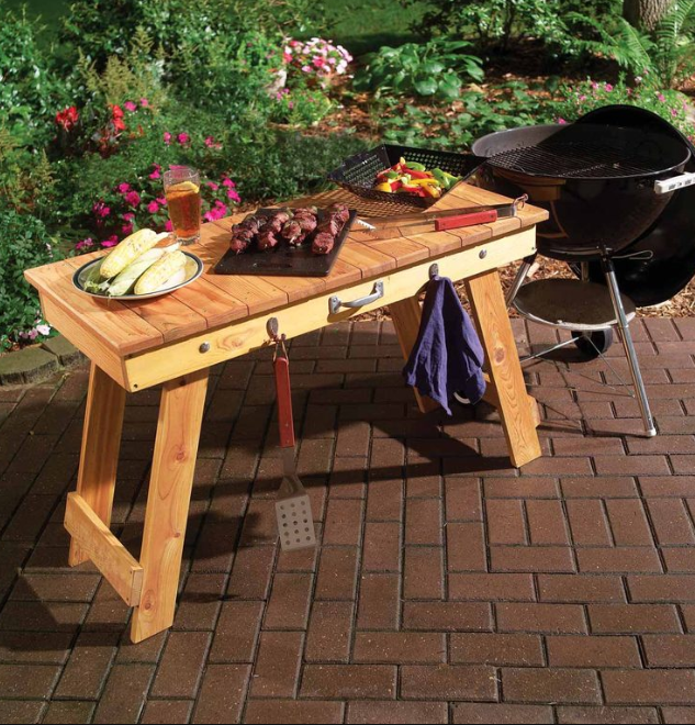 Fold Up Grill Table