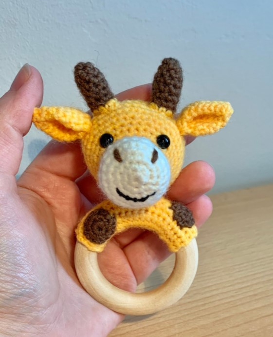 Giraffe Teething Ring Rattle