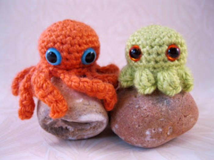 Mini Crochet Creatures Baby Octopuses