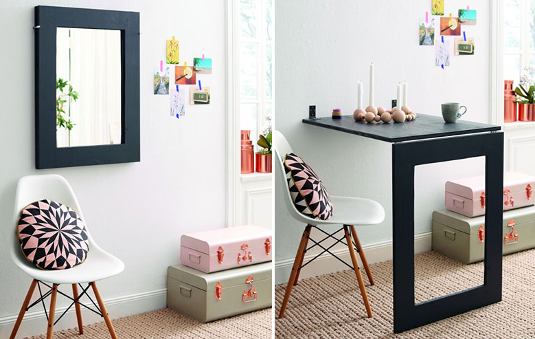 25 Clever DIY Folding Table Ideas with Free Plans – Mirror Folding Table Mirror Folding Table