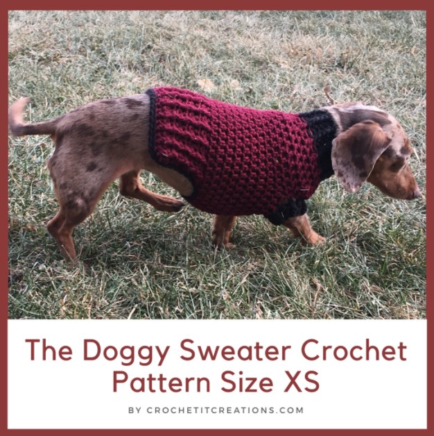 25 Free Crochet Dog Sweater Patterns Your Pup Will Love – the doggy sweater size the doggy sweater size