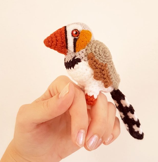 Amigurumi Zebra Finch Free Crochet Pattern