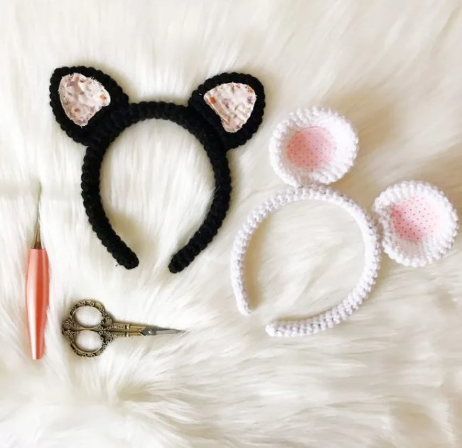 Crochet Mouse Headband Pattern