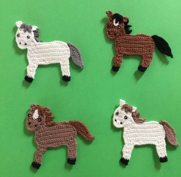 Flat Horse Crochet Pattern