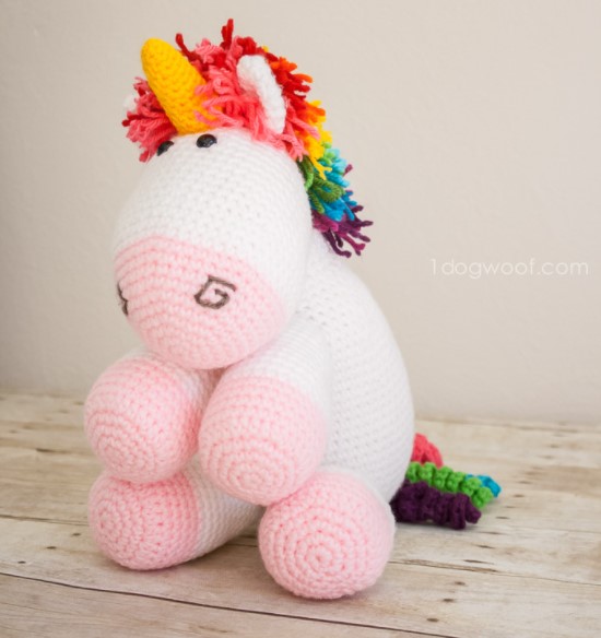 Rainbow Cuddles Crochet Unicorn Pattern