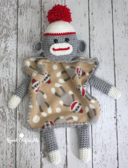 25 Free Amigurumi Monkey Patterns for Any Skill Level – crochet sock monkey lovey blanket crochet sock monkey lovey blanket
