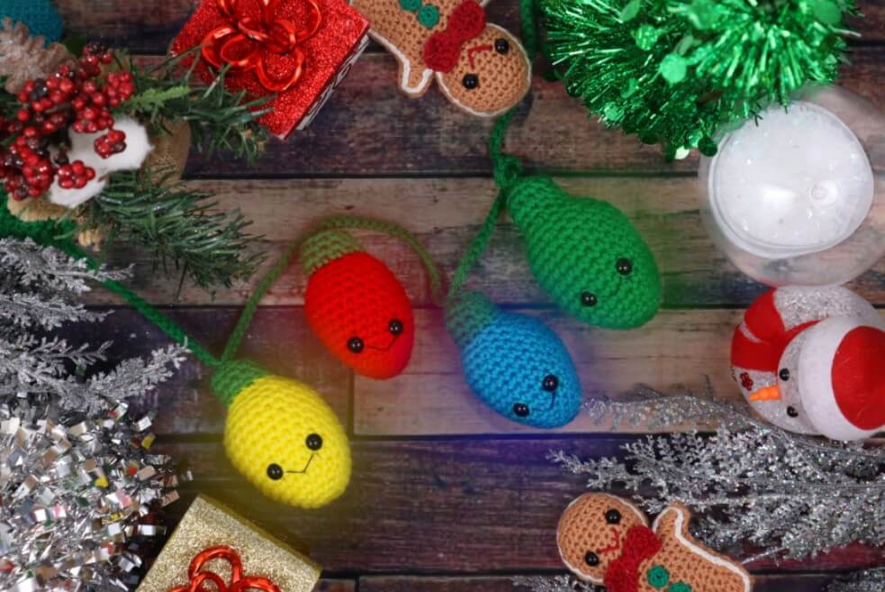 25 Free Christmas Crochet & Amigurumi Patterns to Try – Amigurumi Christmas Lights Amigurumi Christmas Lights