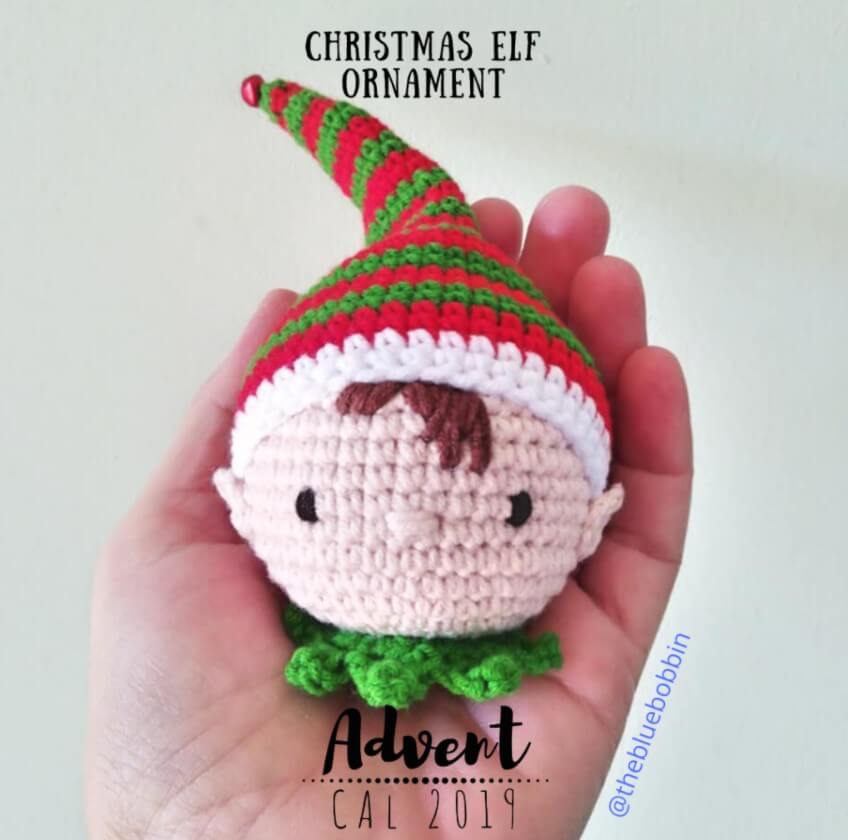25 Free Christmas Crochet & Amigurumi Patterns to Try – Christmas Elf Ornament Christmas Elf Ornament