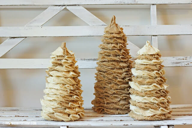 31 Best DIY Christmas Tree Ideas to Try This Year – DIY Burlap Christmas Tree DIY Burlap Christmas Tree