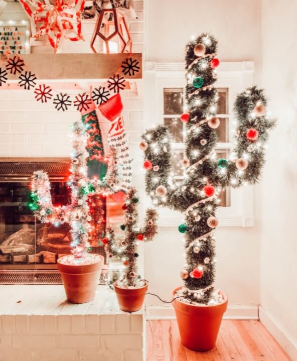 DIY Cactus Christmas Tree from PVC