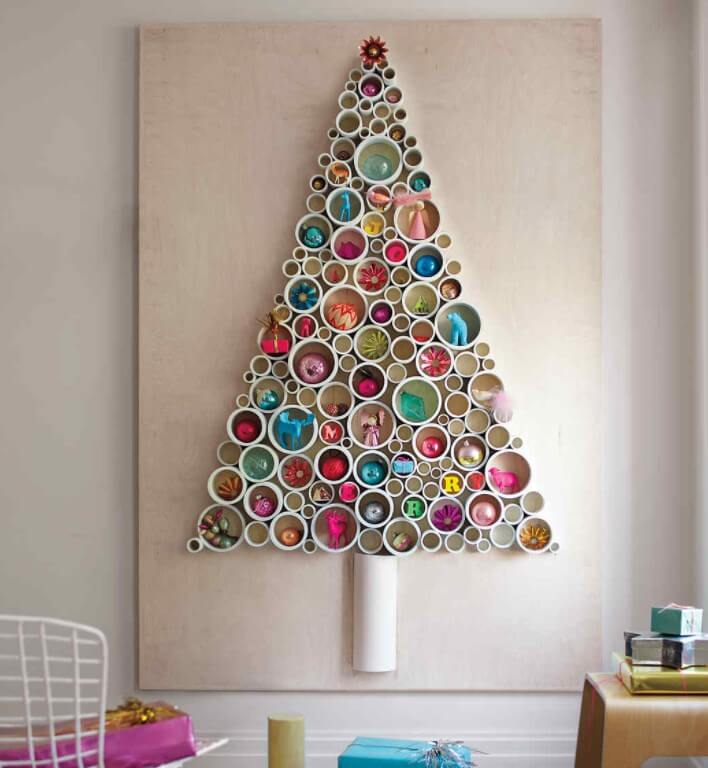DIY Flat Christmas Tree from PVC 2