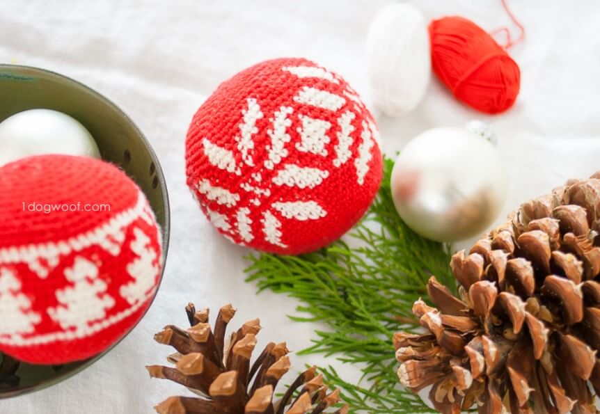 Fair Isle Snowflake Ornament Amigurumi