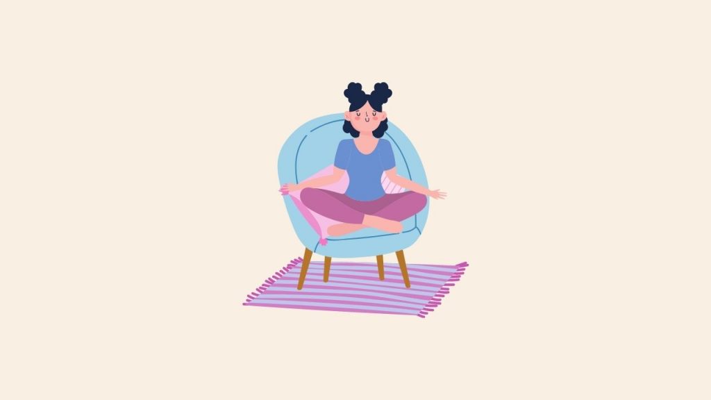 Meditating Yoga on A Chair