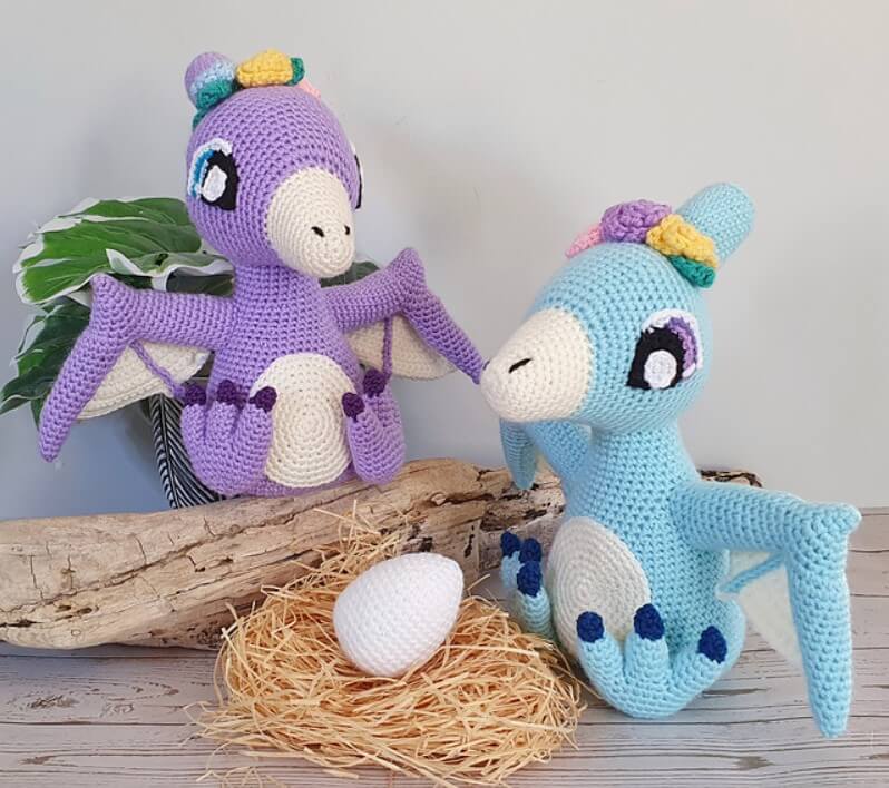 Free Amigurumi Dinosaur Pattern 12