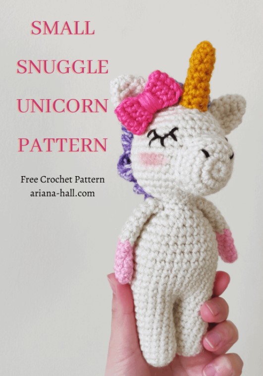 20 Free Amigurumi Unicorn Pattern for Your Next Project – Small Snuggle Unicorn Small Snuggle Unicorn