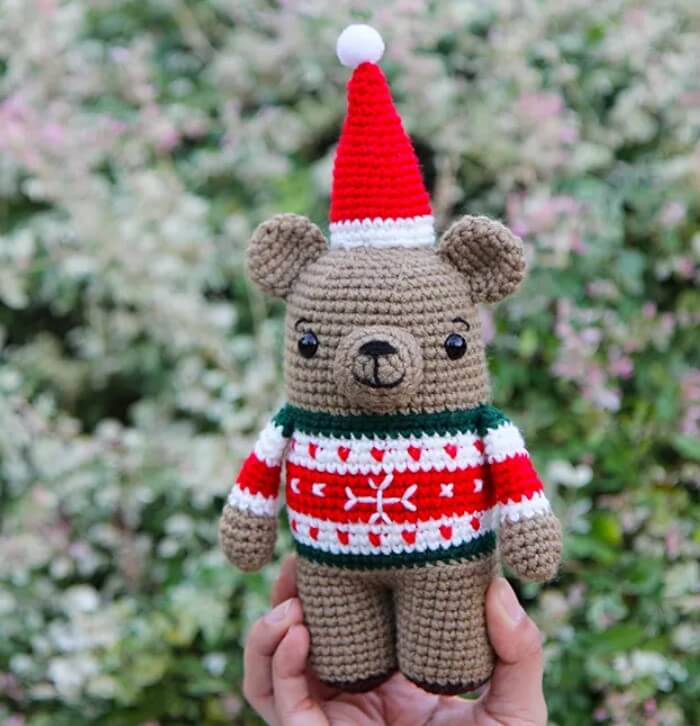 Christmas Teddy Bear Pattern